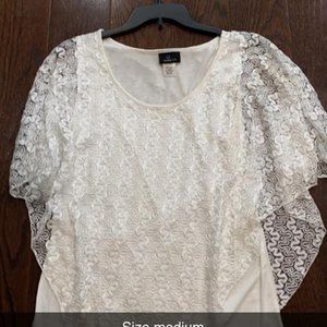 Cream Lacy Top